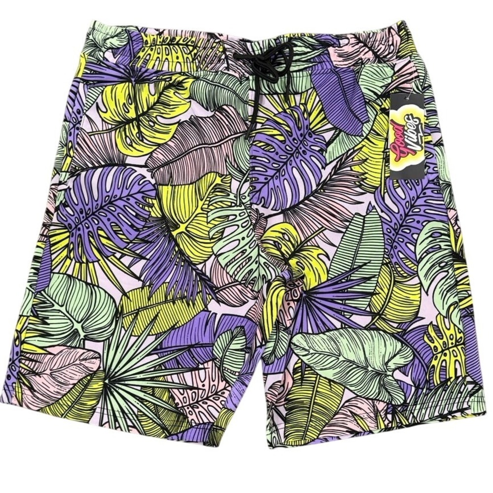 Good Vibes Men's Tropical‎ Print Shorts Size Large NWT